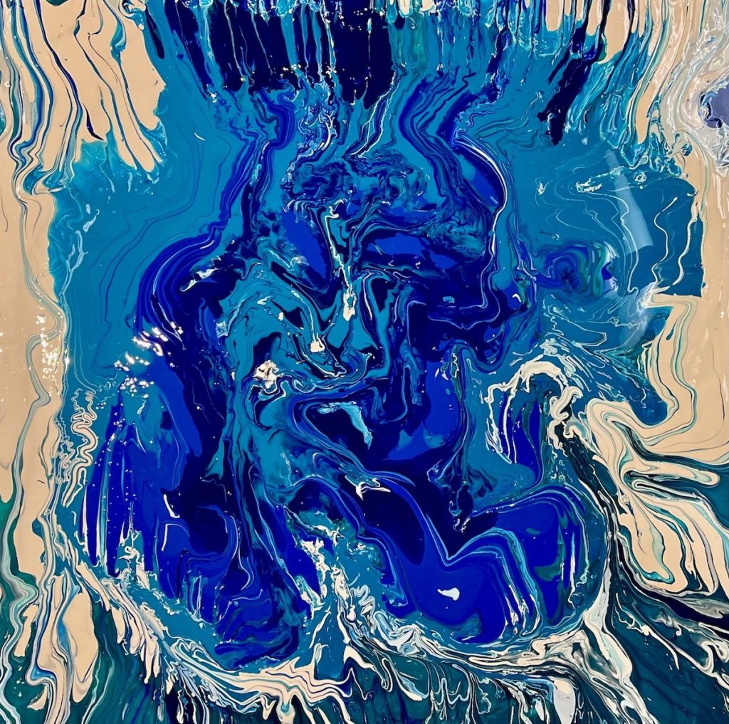 BLUE FLAME - 36X36" | SOLD BLUE FLAME - 36X36"