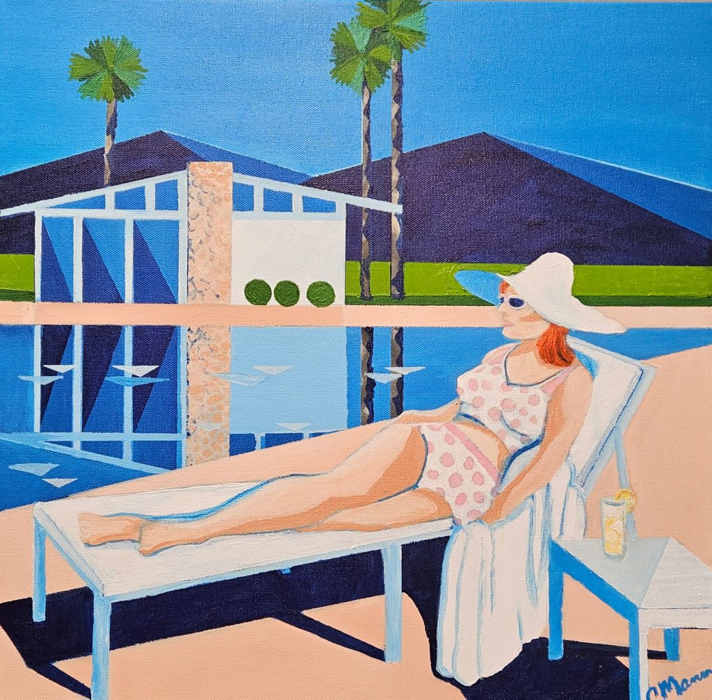 'Pink Polka Dot Bikini' 22" x 22" 'Pink Polka Dot Bikini' 22" x 22"